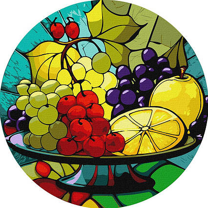 Картина за номерами "Фруктове асорті" d29см