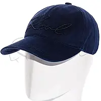 Бейсболка коттоновая закрытая универсальная кепка на стрейч резинке с брендовой вышивкой Karl Lagerfeld