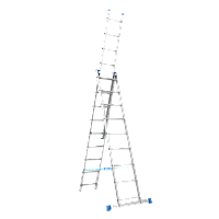 Лестница алюминиевая трехсекционная Меткас 3х9 (4.77 м)