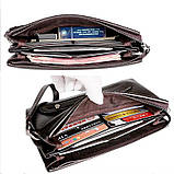 Чоловічий гаманець із натуральної шкіри. Чоловічий клатч. Шкіряний гаманець чоловічий портмоне зі шкіри Чорний, фото 10