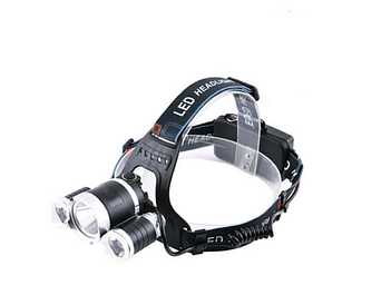 Ліхтар налобний 3000-T6+2XPE, 2x18650, signal light, ЗУ microUSB