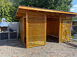Велика дерев'яна альтанка 4.15х4 м для компанії до 16 осіб, фото 4