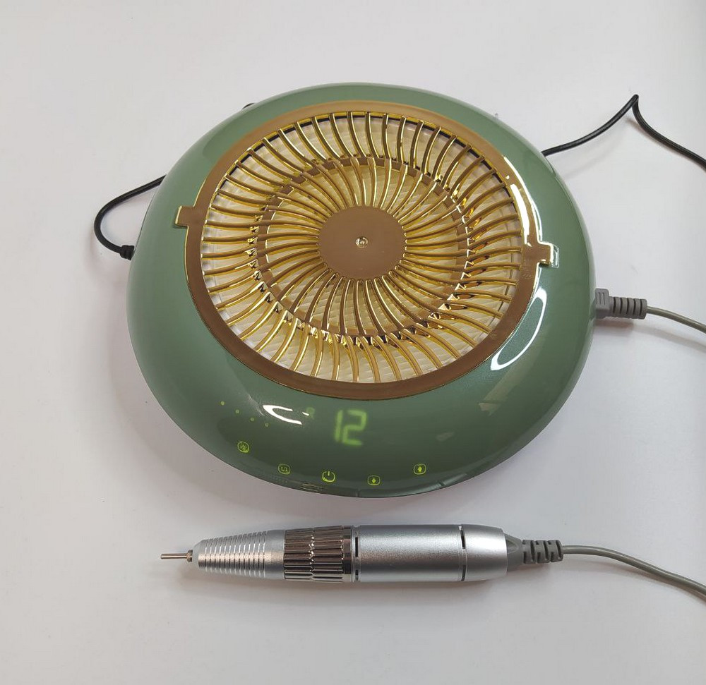 Фрезер для манікюру JMD 803 Pro 60 Вт 35 000 об/хв з витяжкою Зелений, фото 1