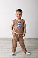 Дитячий костюм-двійка для хлопчика з нашивкою Ведмедика р. 104-134