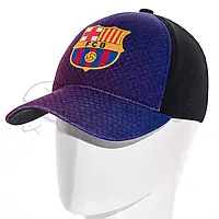 Бейсболка футбольная сублимация кепка мужская на липучке кукурудза Barcelona SUB21732 Черный