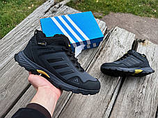 Чоловічі зимові кросівки з хутром Adidas Terrex AX3 Cordura Black чорні водонепроникні, фото 4