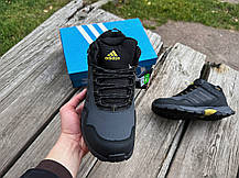 Чоловічі зимові кросівки з хутром Adidas Terrex AX3 Cordura Black чорні водонепроникні, фото 5
