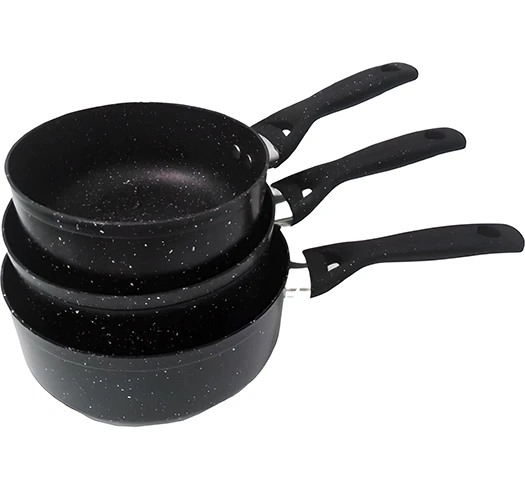 Набiр ковшiв з антипригарним покриттям гранит Стоун Empire EM5513 V 1 \ 1.3 \ 2 л Ø 14 \ 16 \ 18 см ( 3 шт ), фото 1