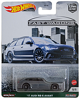 Машинка Hot Wheels Premium - '17 Audi RS 6 Avant - 2021 Fast Wagons (5/5) - Car Culture - Real Riders - GRJ65