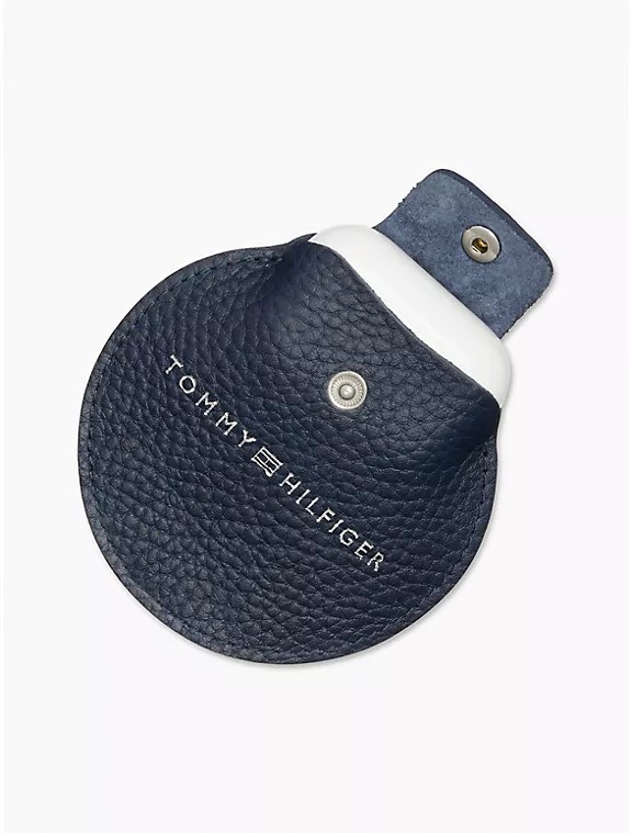 Шкіряний чохол для навушників Tommy Hilfiger з логотипом 1159789180 (Синій, One size)