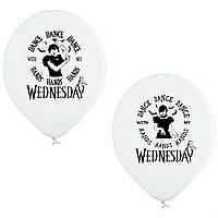 040 Латексна кулька з малюнком Венздей Wednesday dance with my hands асорті Bel Bal 12" 30см TM Star