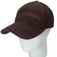 Бейсболка молодежная пятиклинка демисезонная кепка с регулятором размеру вельветовая ткань Balenciaga BVH22508
