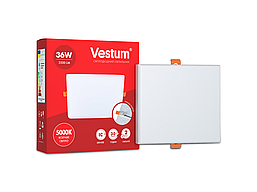 Квадратний світлодіодний врізний світильник "без рамки" Vestum 36W 4100K 1-VS-5609