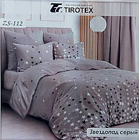 Комплект постельного белья Тиротекс бязь " Звездопад серый" Двухспальный