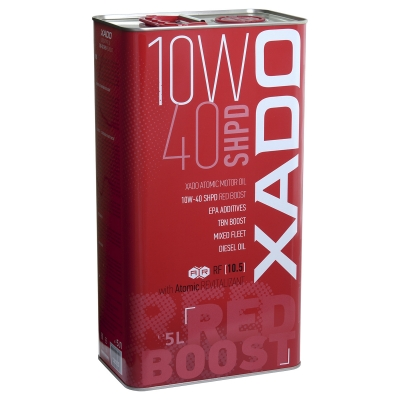 Моторна олива XADO Diesel 5л Atomic Oil 10W-40 SHPD RED BOOST
