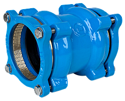 Муфта чавунна подвійна для ПЕ та ПВХ труб DN 225 Blucast