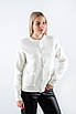 Кардиган з кишенями на кнопках білий 64019 ONE SIZE (2000000115764), фото 3