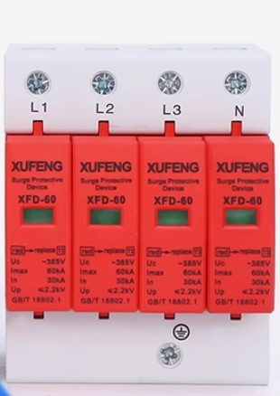 Пристрій захисту 4P XFD-60 385 V 30-60 KA від імпульсних перенапруг УЗІП змінного струму