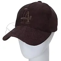 Бейсболка молодежная пятиклинка демисезонная кепка с регулятором размеру вельветовая ткань LA BVH23501