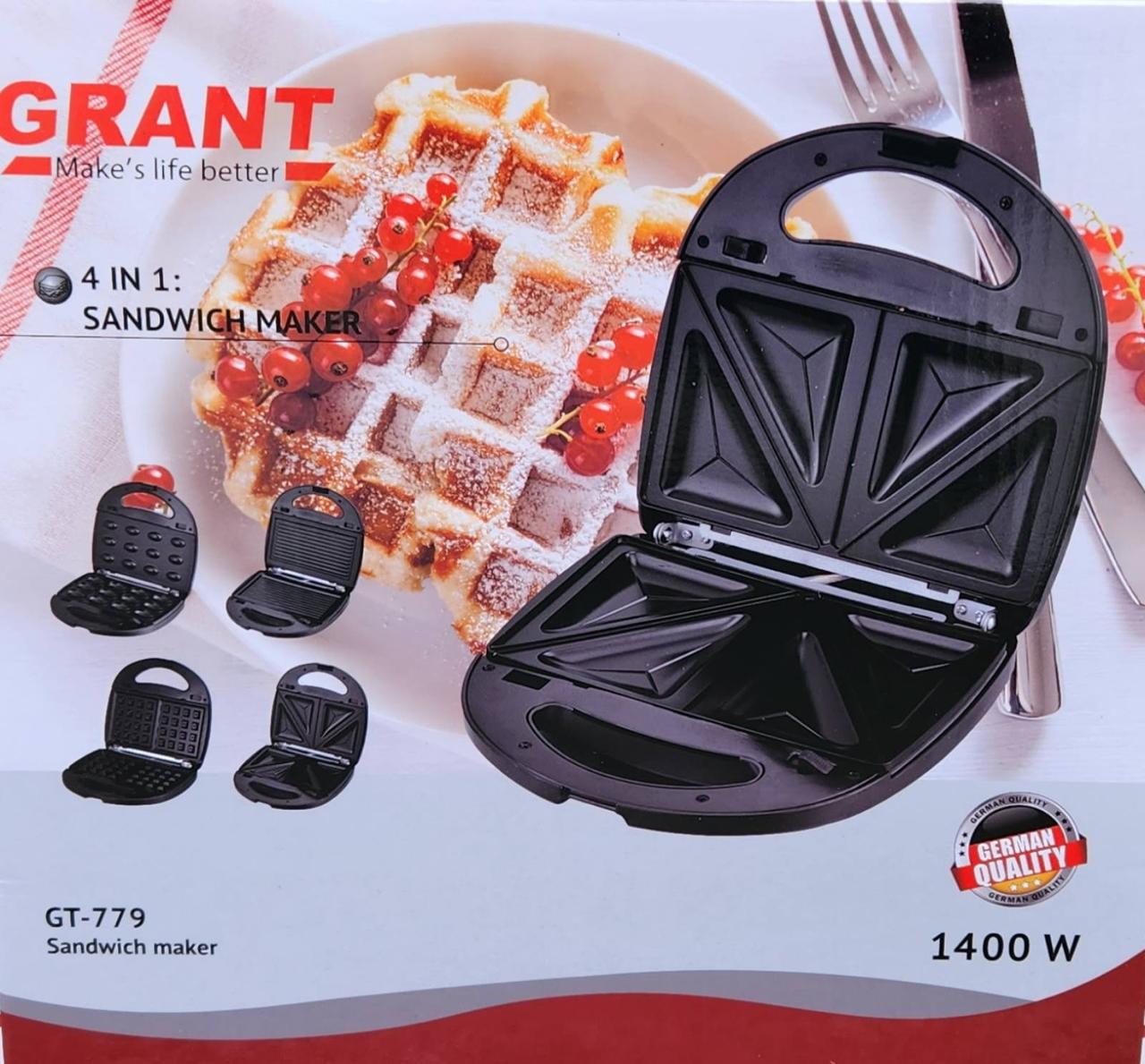 Бутербродниця мультипекар 4 в 1 GT-779 1400W, фото 1