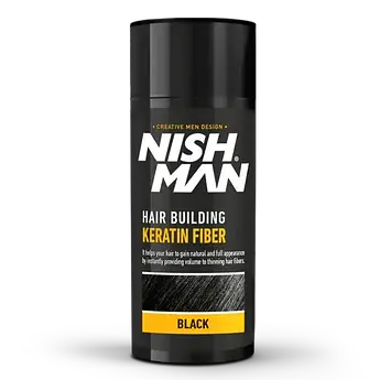 Пудра для залисин Nishman Hair Building Keratin Fiber Чорний