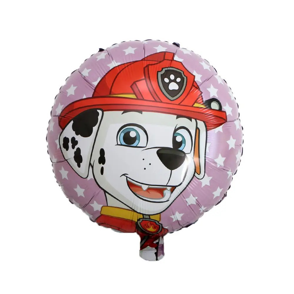 ФОЛЬГОВАНІ КУЛІ КРУГЛІ "ЩЕНЯЧИЙ ПАТРУЛЬ помаранчевий фон". ДІАМЕТР: 45 СМ.