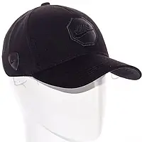 Бейсболка брендовая с кожаной нашивкой кепка с регулировкой из плотного коттона Nike BTH21639 Черный