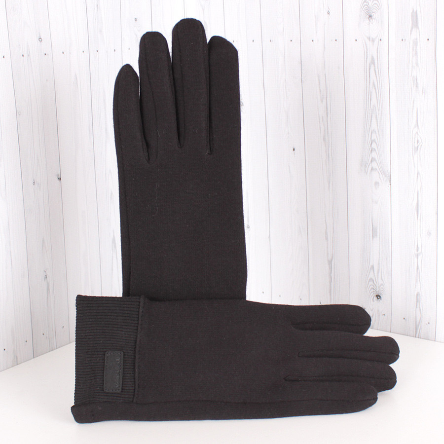 Рукавички жіночі чорні текстильні D270-1T демісезонні XL/8"/20.5 см.