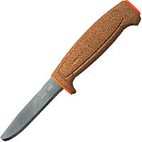 Нож фиксированный Mora Floating серрейтор (длина: 235мм, лезвие: 96мм), оранжевый, ножны пластик