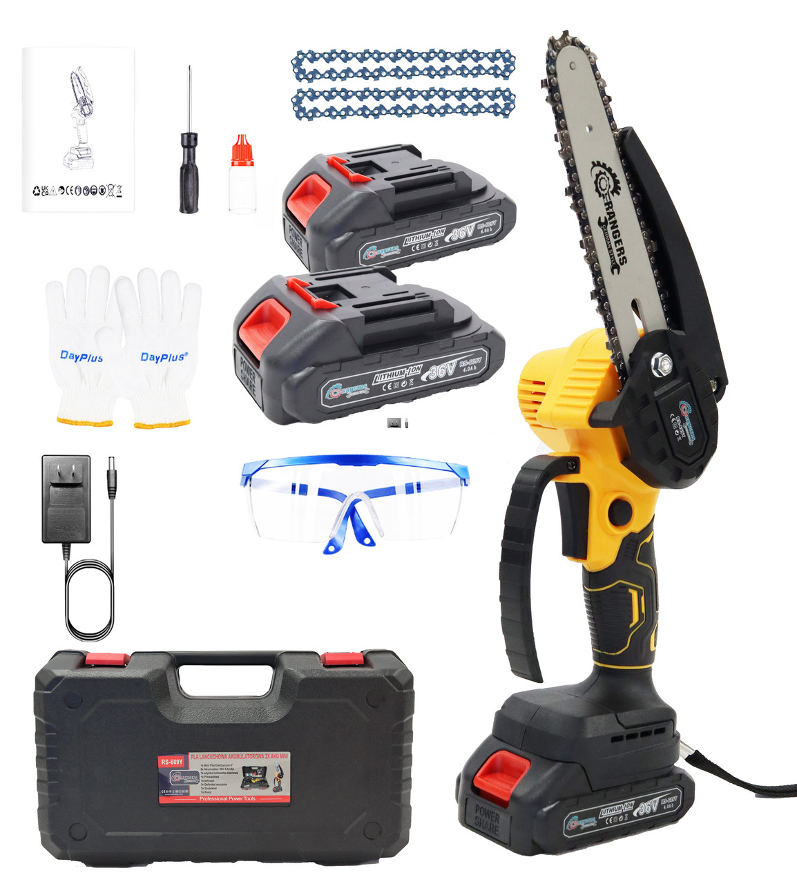 Пила акумуляторна ланцюгова міні 36V 4Ah Rangers RS-609Y