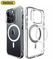 Прозорий чохол iPhone 14 Pro Max MagSafe Remax Crys Series Magsafe Magnetic Phone Case RM-1690