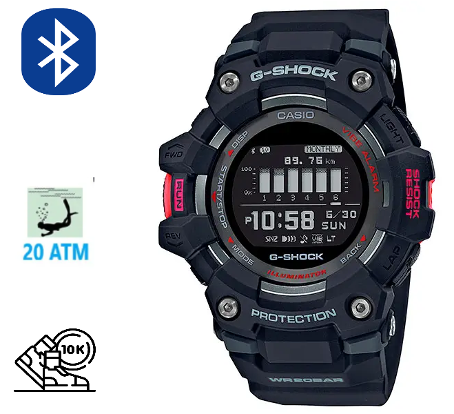 Чоловічий наручний годинник для військових Casio G-Shock GBD-100 Bluetooth годинник водонепроникний і протиударний