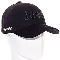 Бейсболка автомобильная кепка с регулировкой из плотного коттона Jeep BTH21642 Черный