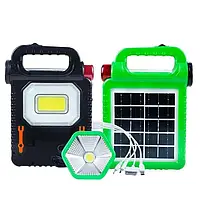 Многофункциональный LED фонарь Solar JC-918 с солнечной панелью и функцией повербанк Лучшая цена