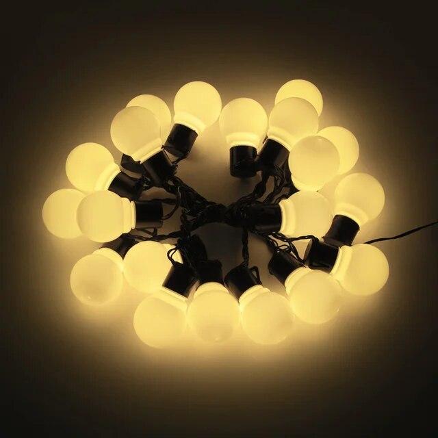 Гірлянда новорічна світлодіодна 10 шт 5 м WARM Bulbs Теплий білий Лучшая цена, фото 1