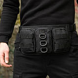 Сумка поясна тактична А07 ЧОРНА, фото 2