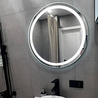 Круглое зеркало с «фронтальной» LED подсветкой D100 см в ванную комнату, гостиную, прихожую