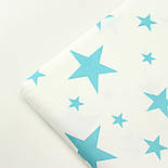 Сатин "Зіркахід" морського кольору на білому тлі No 160-94 с, фото 7