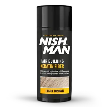 Пудра для залисин Nishman Hair Building Keratin Fiber Темно-коричневий
