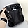 Сумка чорна чоловіча Handycover S432 шкіряна гладенька, фото 4