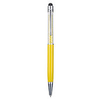 DC Стилус ёмкостный , с шариковой ручкой, металлический, желтый с золотистыми кристаллами