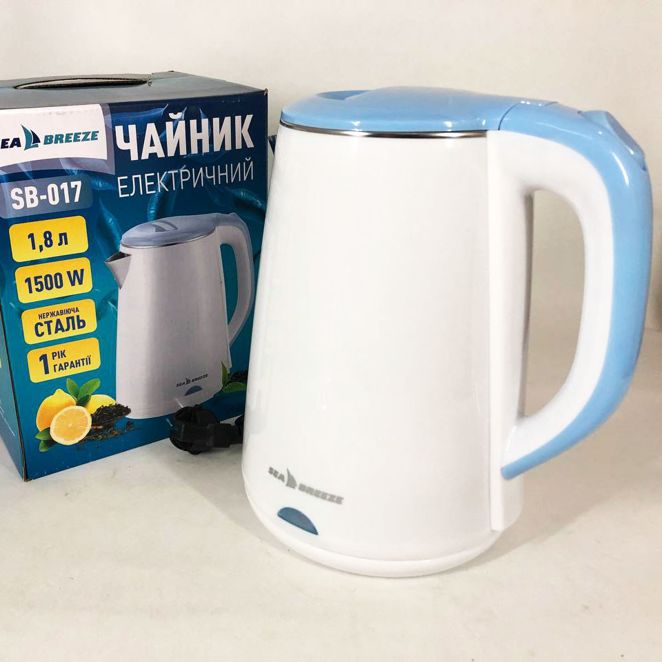 Електрочайник SeaBreeze SB-017 / 1,8 Л / стильний електричний чайник, чайник електро, фото 1
