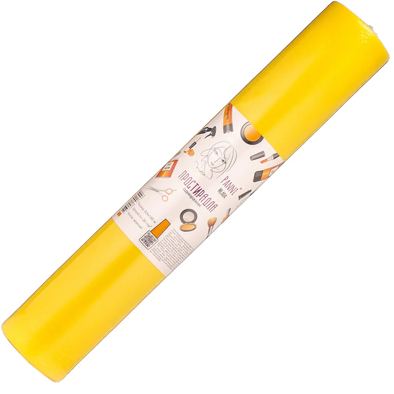 Простирадло в рулонах 0,6*100 м ЖЕЛТАЯ Panni Mlada, фото 1