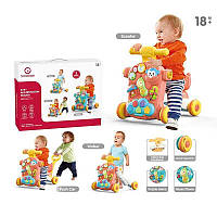 Каталка ходунки толокар YL 621 A, 3в1, 2 кольори, з ігровим центром, пальчикові ігри, інтерактивний телефон