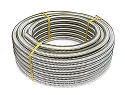 Труба гофрована з нержавіючої сталі ⌀50 м'яка, гофротруба нержавійка для змійовика.0,2мм   AISI 304