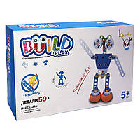 Болтовая разборная игрушка BuildandPlay "Робот" Keedo J-7709, 59 элементов, World-of-Toys