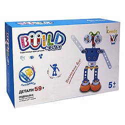 Болтова розбірна іграшка BuildandPlay "Робот" Keedo J-7709, 59 елементів, World-of-Toys