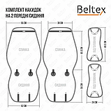 Преміум Накидка на сидіння "BELTEX" New York чорні (передні) Універсальні підходять на 99.9% автомобілів, фото 7