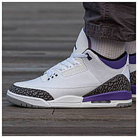 Мужские / женские кроссовки Nike Air Jordan Retro 3 Dark Iris белые кожаные кроссовки найк аир джордан 3 ретро