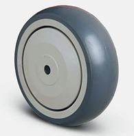 Колесо на сірій гумі із пластиковим диском